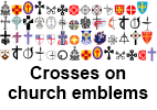 Selection of crosses on church emblems