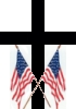 Crossed Flags; for proud, patriotic Christians