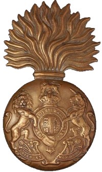 Royal Scots Fusiliers<br>a fused grenade bearing the Royal Arms